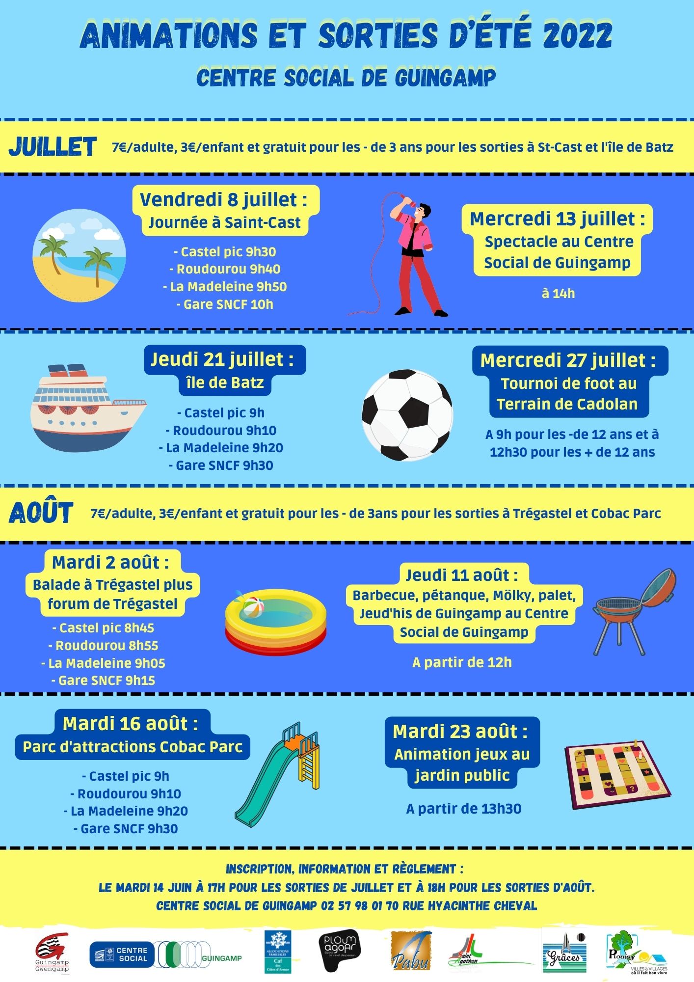 Animations et sorties d’été CCAS