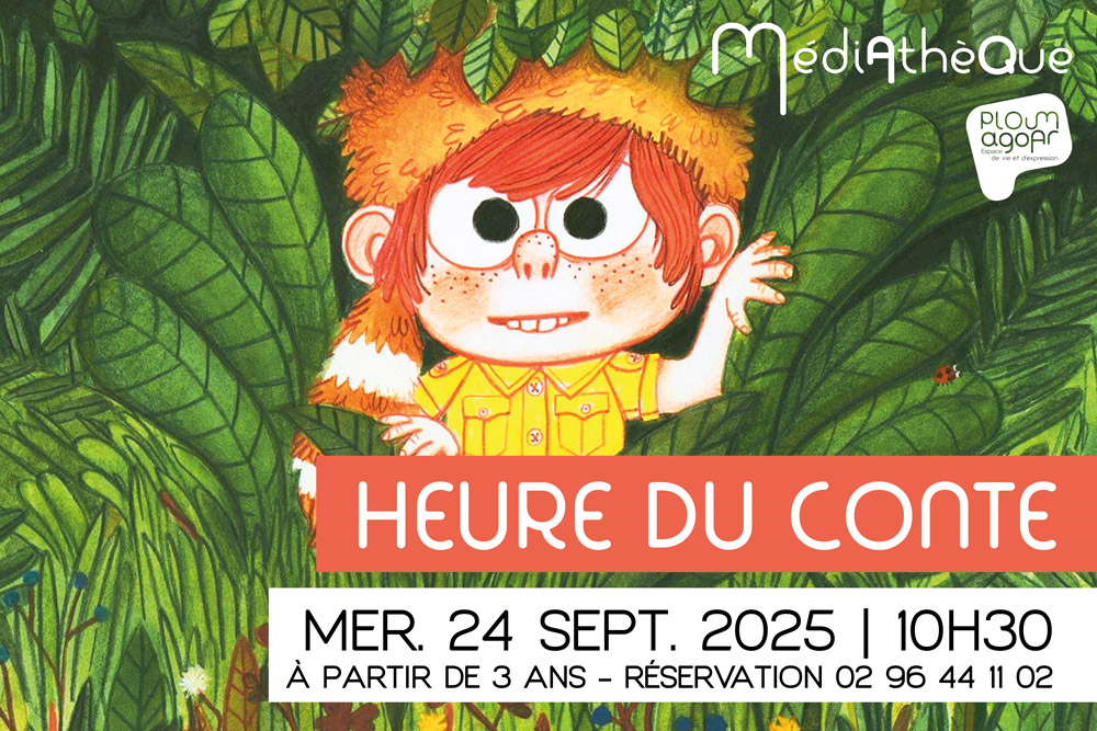 Illustration dessinée d'un enfant dans une forêt.