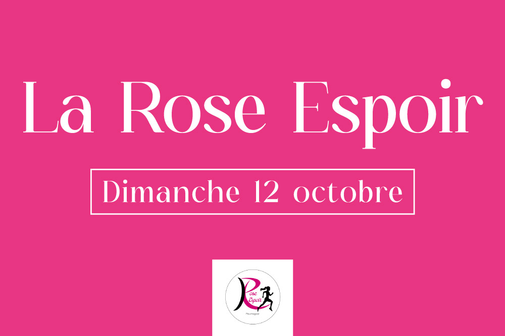 Texte la Rose Espoir sur fond rose