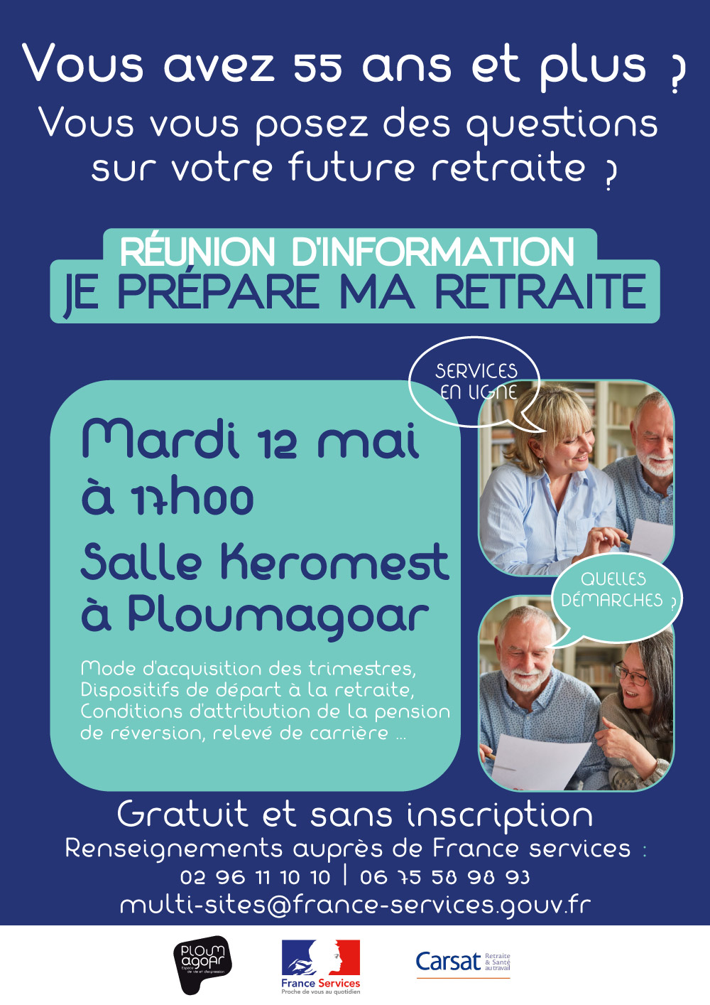 Affiche pour la réunion d'information retraite